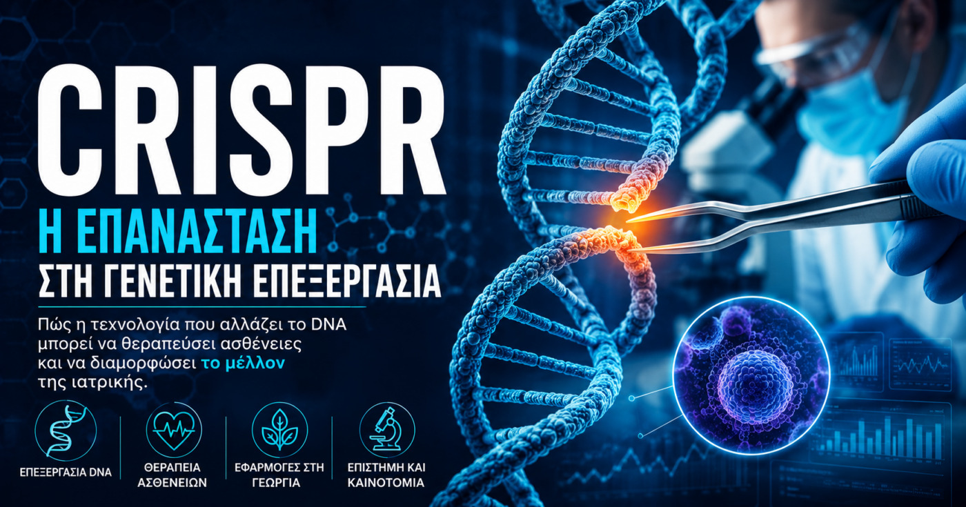 Η Γενετική Επεξεργασία DNA: Πώς η Τεχνολογία CRISPR Μπορεί να Αλλάξει το Μέλλον της Ιατρικής