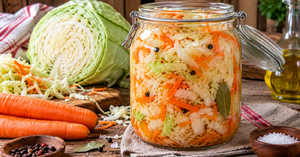Τουρσί λάχανο με καρότο σε βαζάκι – Χωρίς καθόλου νερό, τραγανό και έτοιμο σε 3–4 μέρες!